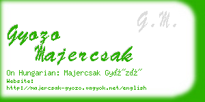 gyozo majercsak business card